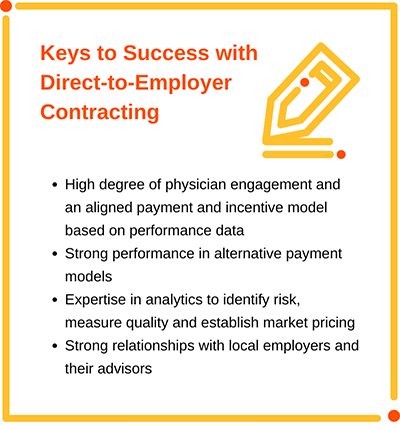 Lists 4 keys to success with direct-to-employer contracting